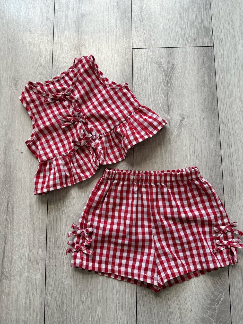 Red Gingham Set
